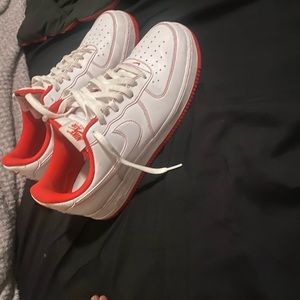 Nike Air Force 1 red and white wore a couple times